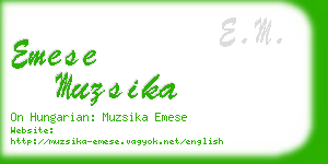 emese muzsika business card